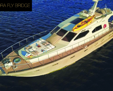 MAIORA FLY BRIDGE 58’ | MYKONOS MOTOR YACHT CHARTERS